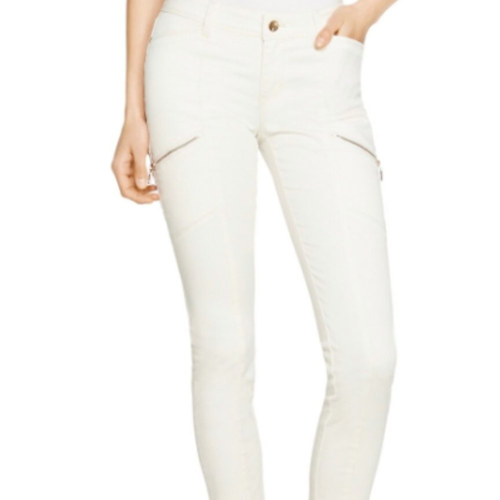 Black House White Market Skinny Crop White Jeans